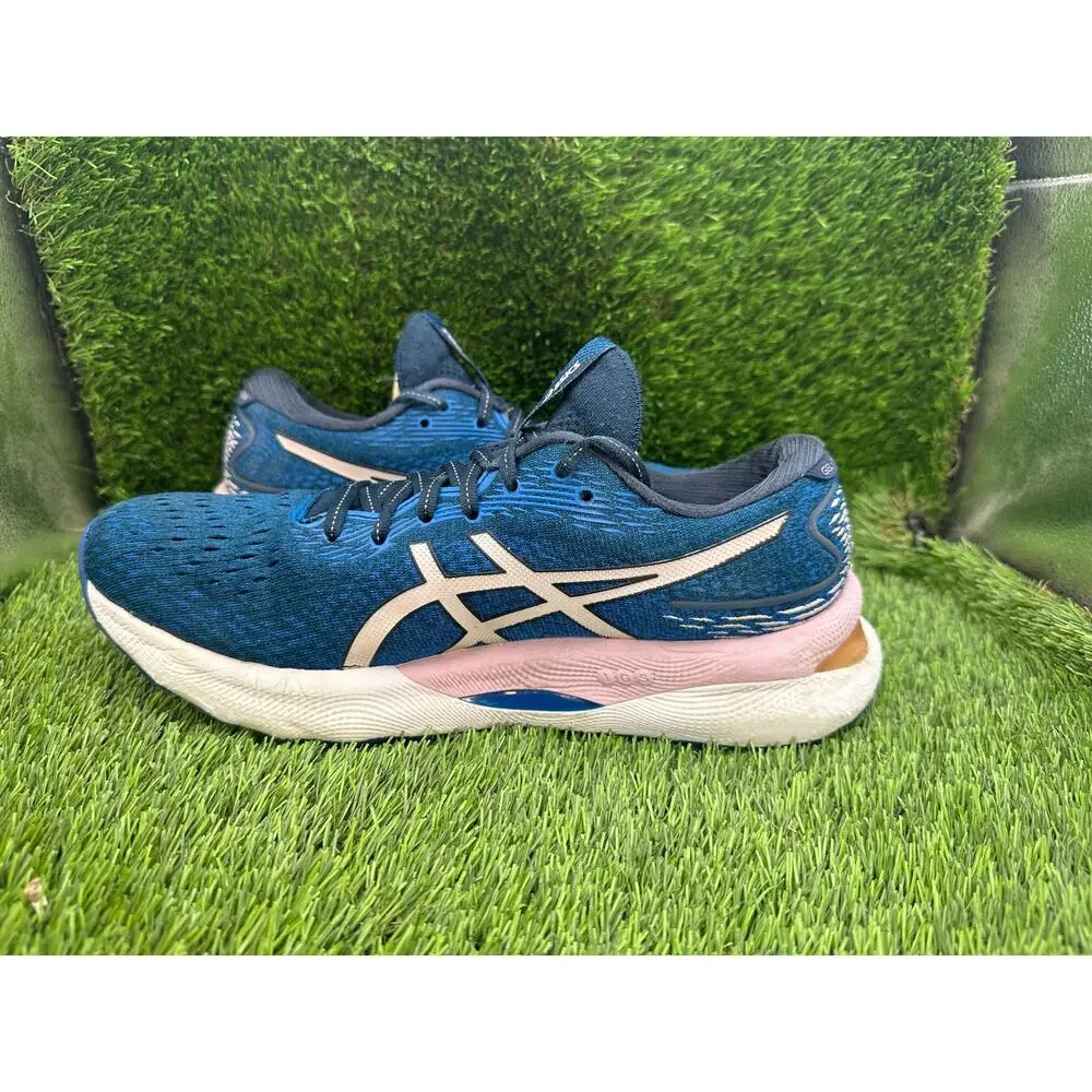 Asics Gel-Nimbus 24 1012B201 Athletic Sneaker Womens 10.5 Blue Mesh Training Gym